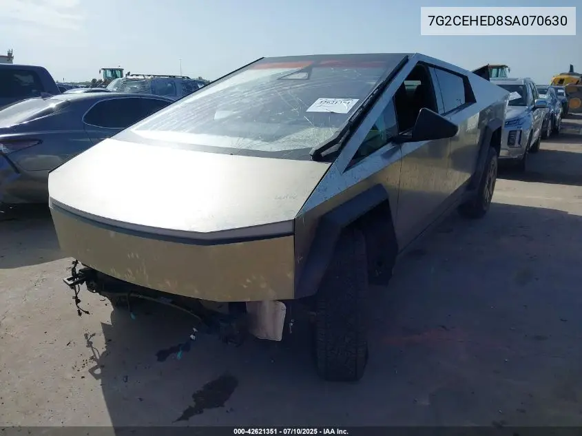 2025 Tesla Cybertruck All-Wheel Drive VIN: 7G2CEHED8SA070630 Lot: 42621351