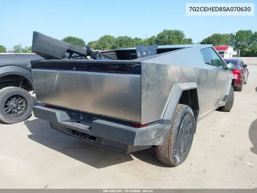 2025 Tesla Cybertruck All-Wheel Drive VIN: 7G2CEHED8SA070630 Lot: 42621351