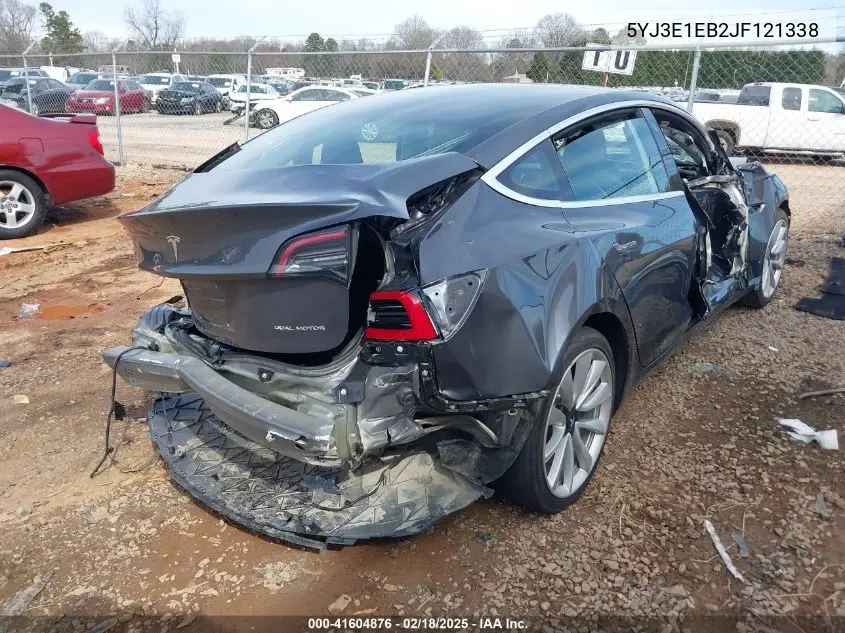 2018 Tesla Model 3 Long Range/Performance VIN: 5YJ3E1EB2JF121338 Lot: 41604876