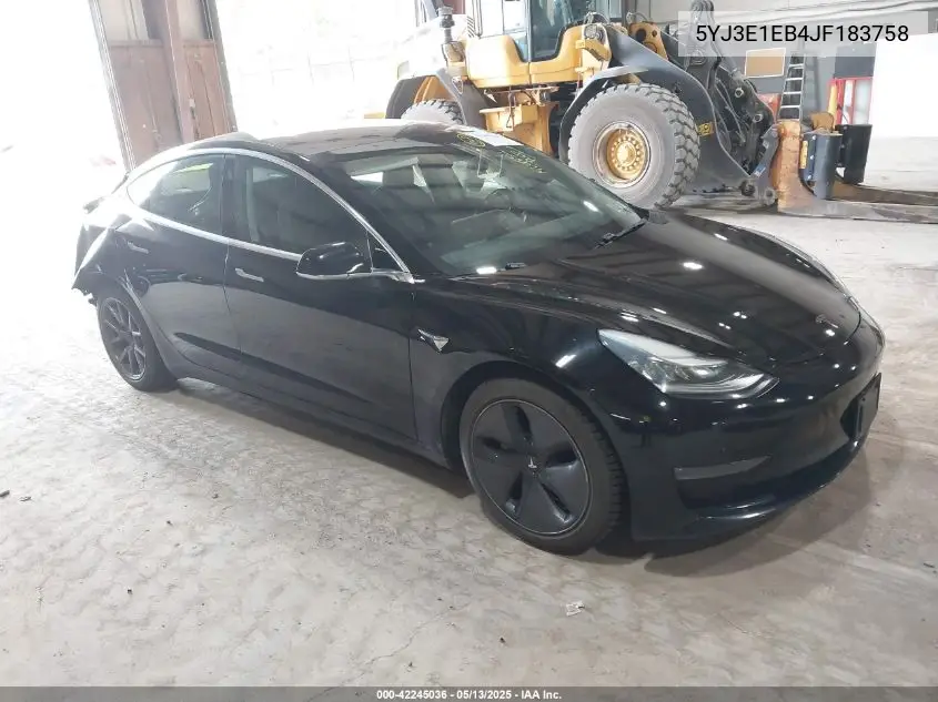 2018 Tesla Model 3 Long Range/Performance VIN: 5YJ3E1EB4JF183758 Lot: 42245036