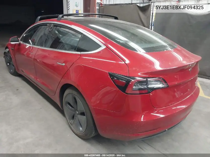 2018 Tesla Model 3 Long Range/Performance VIN: 5YJ3E1EBXJF094325 Lot: 42267469