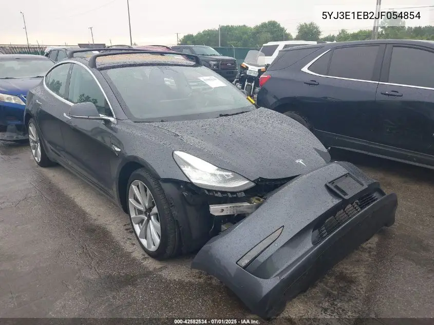2018 Tesla Model 3 Long Range/Performance VIN: 5YJ3E1EB2JF054854 Lot: 42582534