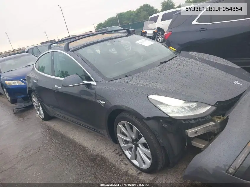2018 Tesla Model 3 Long Range/Performance VIN: 5YJ3E1EB2JF054854 Lot: 42582534