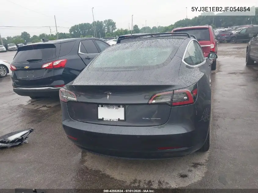 2018 Tesla Model 3 Long Range/Performance VIN: 5YJ3E1EB2JF054854 Lot: 42582534
