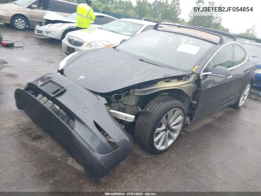 2018 Tesla Model 3 Long Range/Performance VIN: 5YJ3E1EB2JF054854 Lot: 42582534