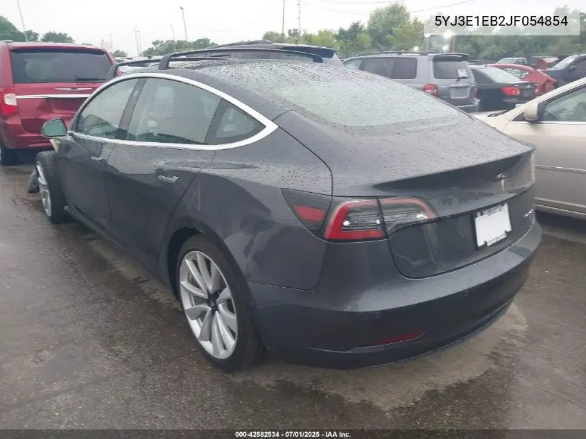 2018 Tesla Model 3 Long Range/Performance VIN: 5YJ3E1EB2JF054854 Lot: 42582534