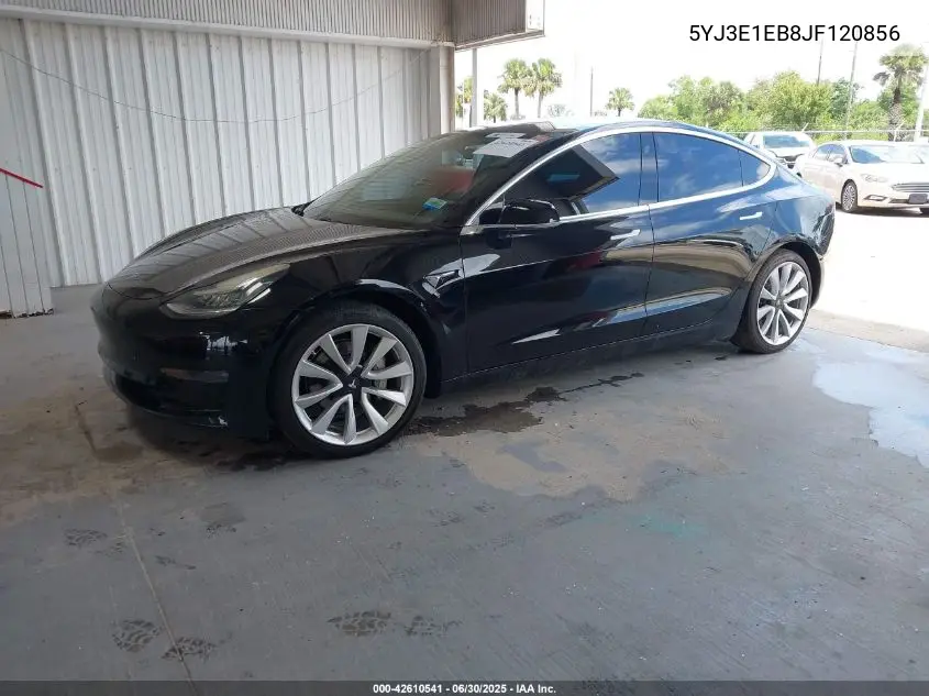 2018 Tesla Model 3 Long Range/Performance VIN: 5YJ3E1EB8JF120856 Lot: 42610541