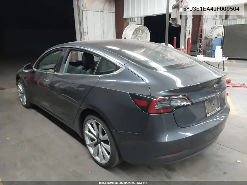 2018 Tesla Model 3 Long Range/Mid Range VIN: 5YJ3E1EA4JF009504 Lot: 42619856
