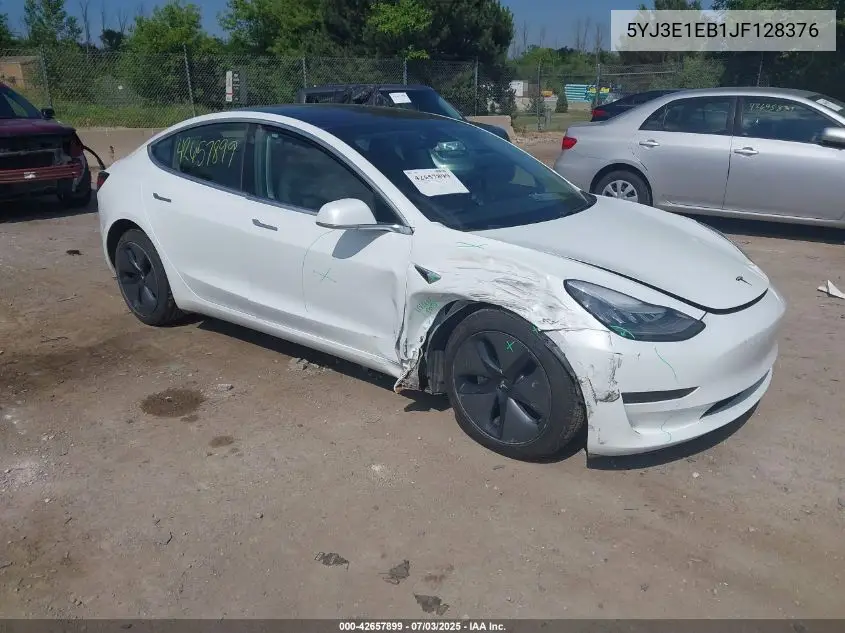 2018 Tesla Model 3 Long Range/Performance VIN: 5YJ3E1EB1JF128376 Lot: 42657899