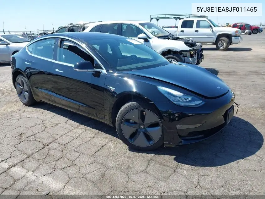 2018 Tesla Model 3 Long Range/Mid Range VIN: 5YJ3E1EA8JF011465 Lot: 42667022