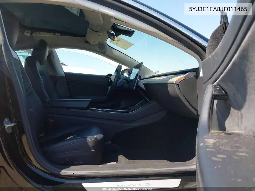 2018 Tesla Model 3 Long Range/Mid Range VIN: 5YJ3E1EA8JF011465 Lot: 42667022