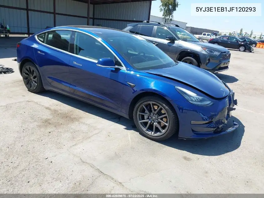 2018 Tesla Model 3 Long Range/Performance VIN: 5YJ3E1EB1JF120293 Lot: 42809875