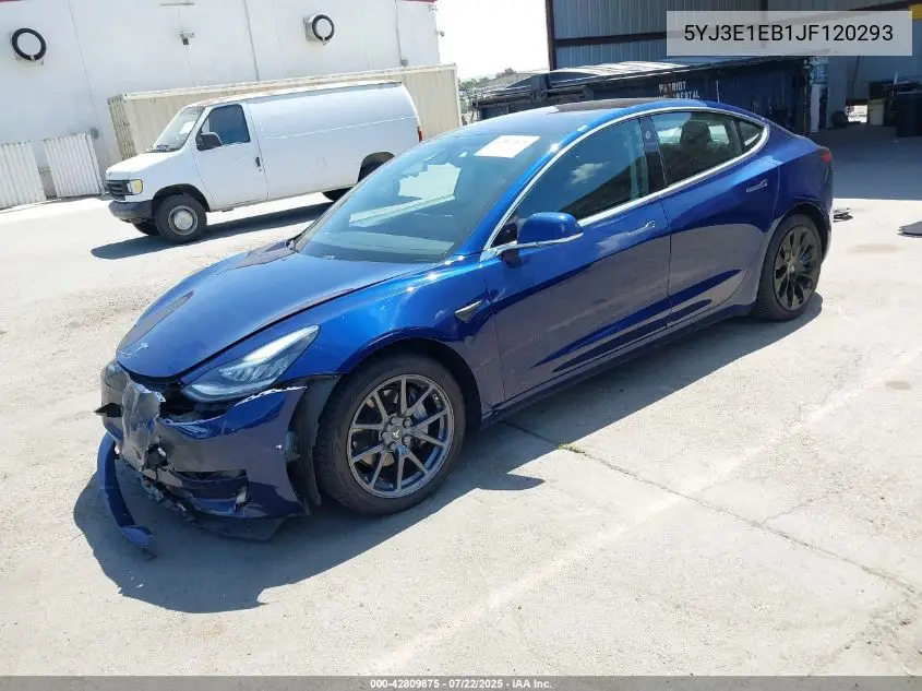 2018 Tesla Model 3 Long Range/Performance VIN: 5YJ3E1EB1JF120293 Lot: 42809875