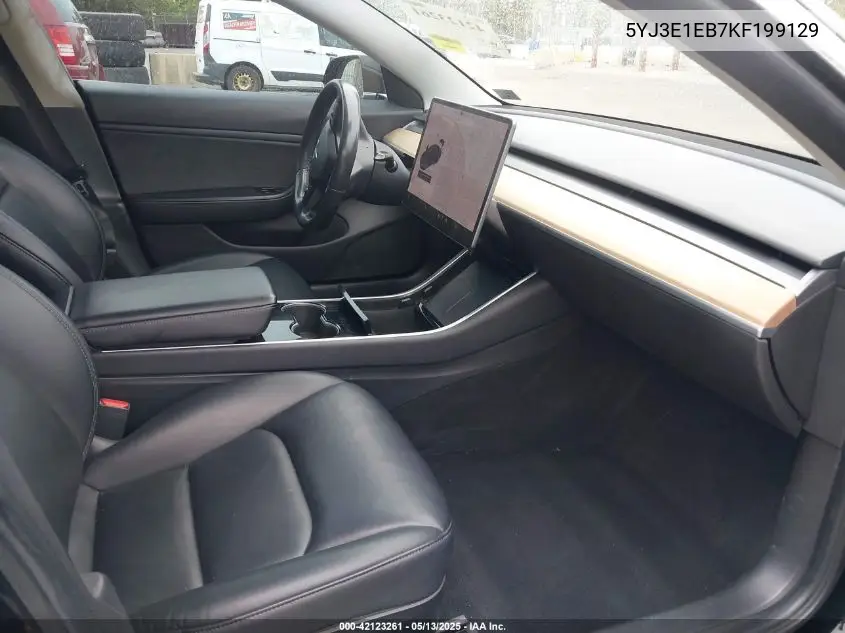 2019 Tesla Model 3 Long Range/Performance VIN: 5YJ3E1EB7KF199129 Lot: 42123261