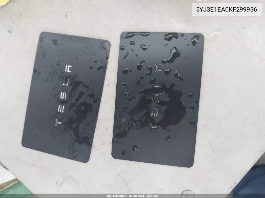 2019 Tesla Model 3 Long Range/Mid Range/Standard Range/Standard Range Plus VIN: 5YJ3E1EA0KF299936 Lot: 42620647