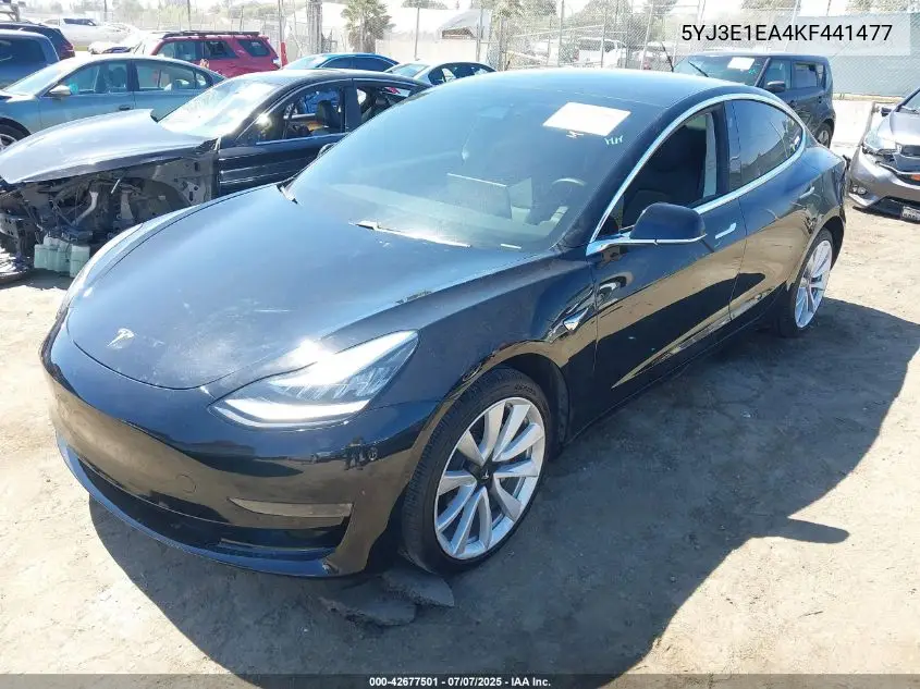 2019 Tesla Model 3 Long Range/Mid Range/Standard Range/Standard Range Plus VIN: 5YJ3E1EA4KF441477 Lot: 42677501
