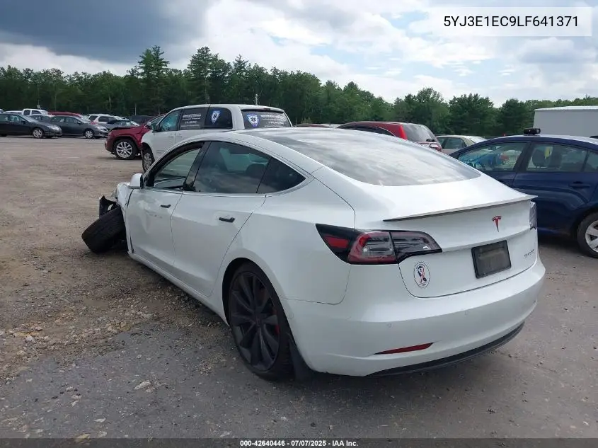 2020 Tesla Model 3 Performance Dual Motor All-Wheel Drive VIN: 5YJ3E1EC9LF641371 Lot: 42640446
