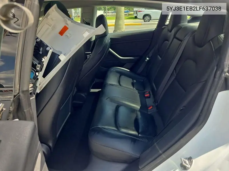 2020 Tesla Model 3 VIN: 5YJ3E1EB2LF637038 Lot: 42681334