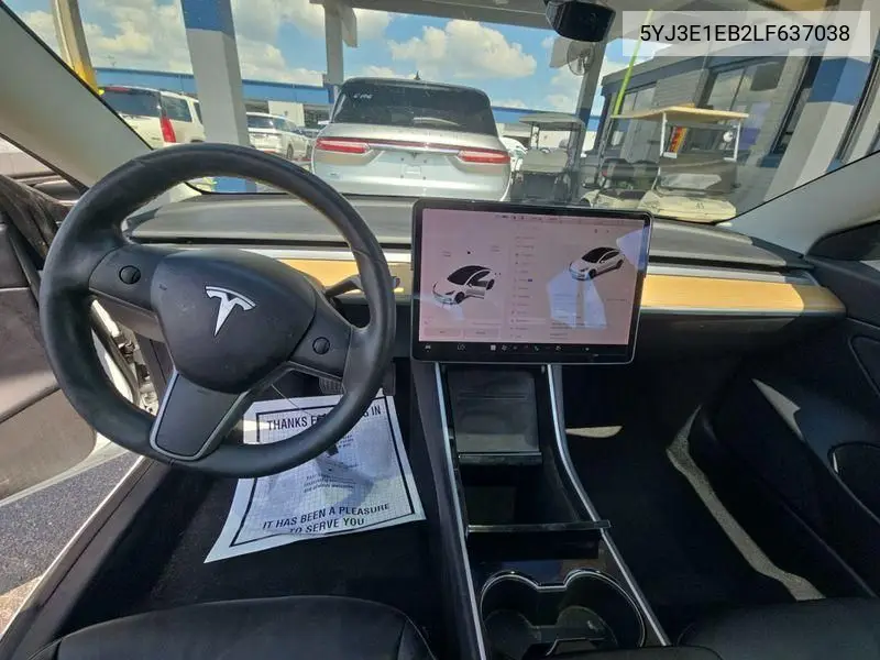2020 Tesla Model 3 VIN: 5YJ3E1EB2LF637038 Lot: 42681334