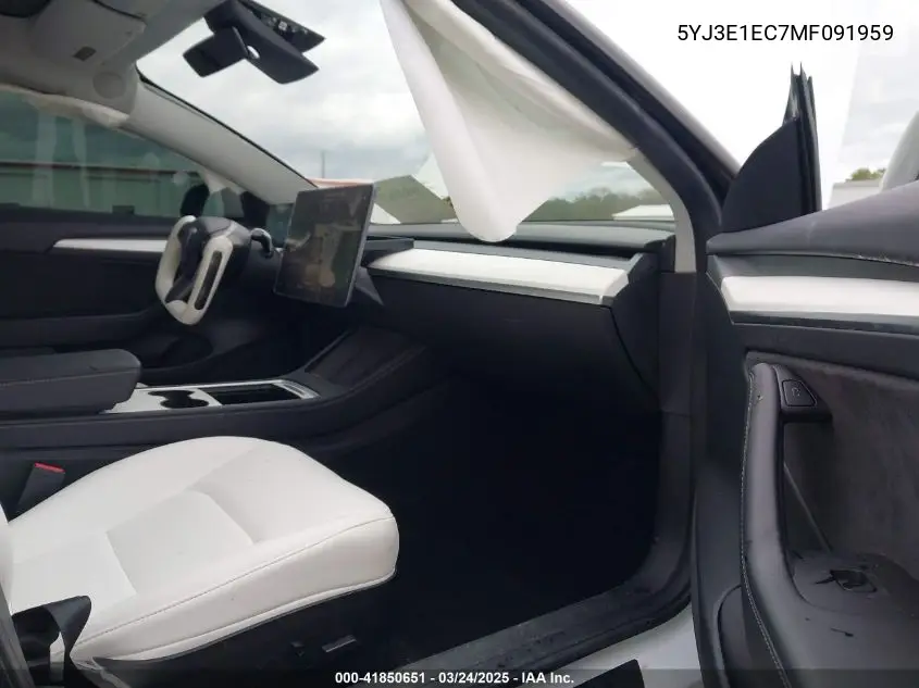 2021 Tesla Model 3 Performance Dual Motor All-Wheel Drive VIN: 5YJ3E1EC7MF091959 Lot: 41850651