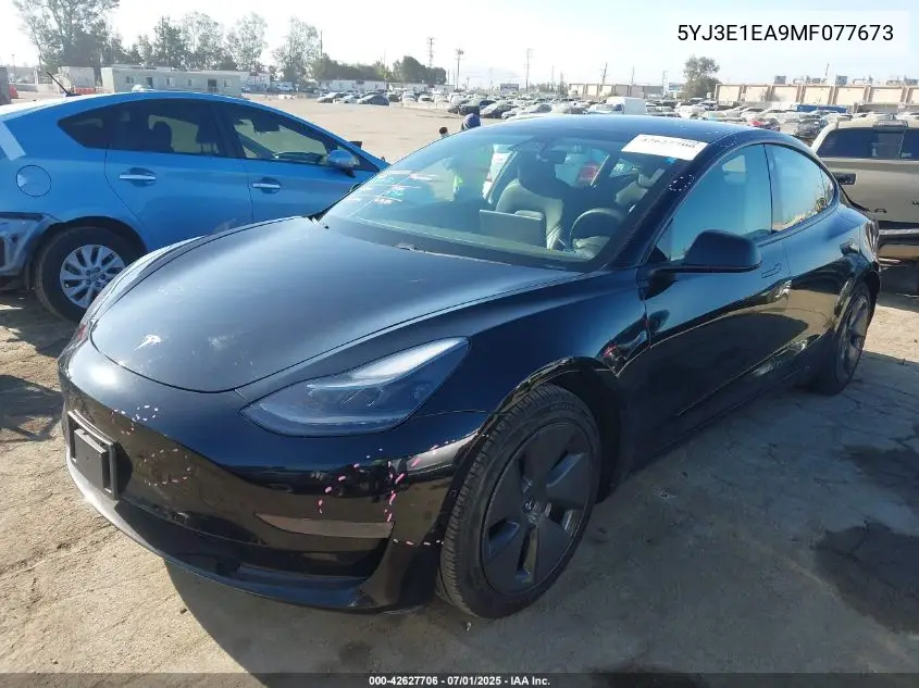 2021 Tesla Model 3 Standard Range Plus Rear-Wheel Drive VIN: 5YJ3E1EA9MF077673 Lot: 42627706