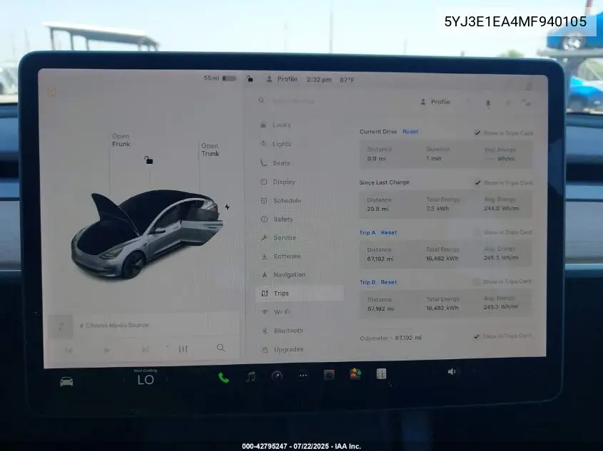 2021 Tesla Model 3 Standard Range Plus Rear-Wheel Drive VIN: 5YJ3E1EA4MF940105 Lot: 42795247