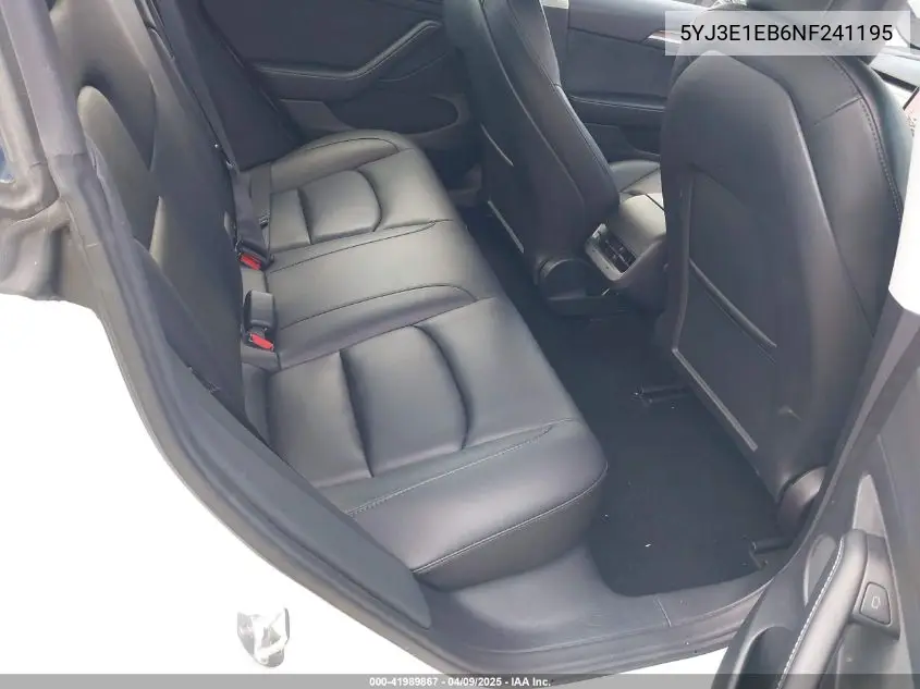 2022 Tesla Model 3 Long Range Dual Motor All-Wheel Drive VIN: 5YJ3E1EB6NF241195 Lot: 41989867