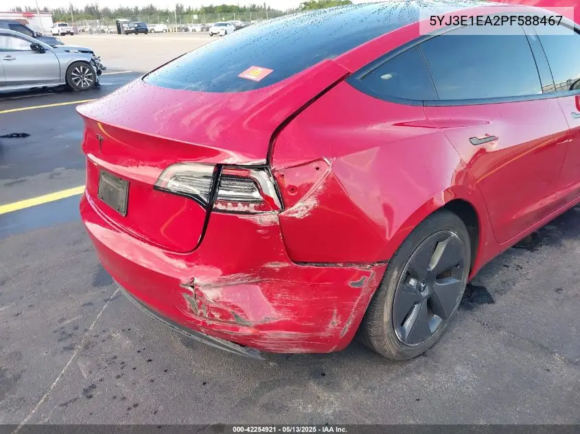 2023 Tesla Model 3 Rear-Wheel Drive VIN: 5YJ3E1EA2PF588467 Lot: 42254921