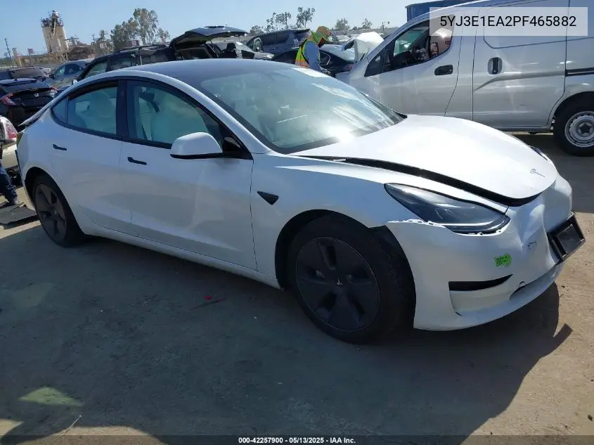 2023 Tesla Model 3 Rear-Wheel Drive VIN: 5YJ3E1EA2PF465882 Lot: 42257900