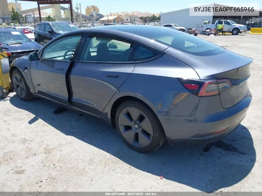 2023 Tesla Model 3 Rear-Wheel Drive VIN: 5YJ3E1EA0PF665966 Lot: 42518495