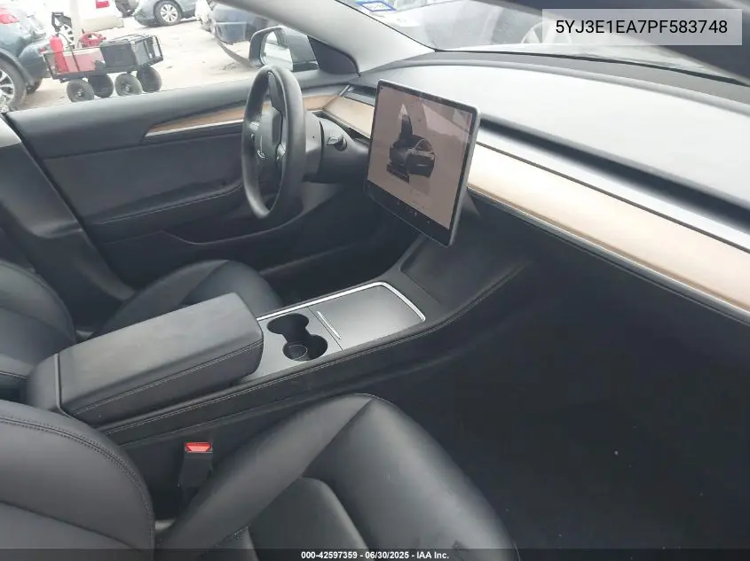 2023 Tesla Model 3 Rear-Wheel Drive VIN: 5YJ3E1EA7PF583748 Lot: 42597359