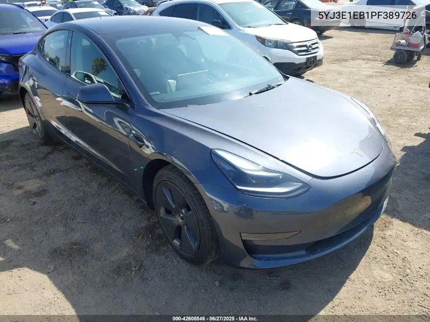 2023 Tesla Model 3 Long Range Dual Motor All-Wheel Drive VIN: 5YJ3E1EB1PF389726 Lot: 42608546