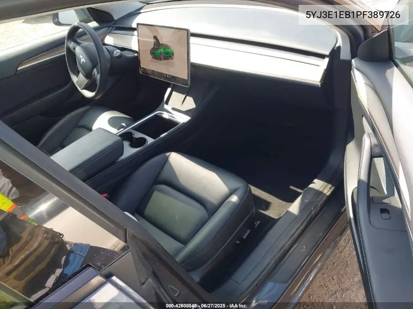 2023 Tesla Model 3 Long Range Dual Motor All-Wheel Drive VIN: 5YJ3E1EB1PF389726 Lot: 42608546