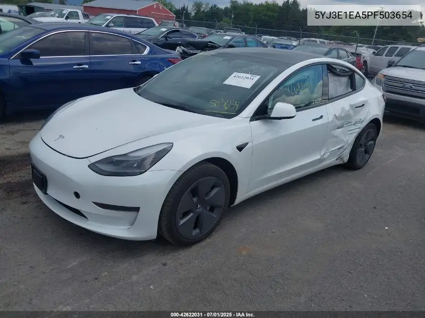 2023 Tesla Model 3 Rear-Wheel Drive VIN: 5YJ3E1EA5PF503654 Lot: 42622031