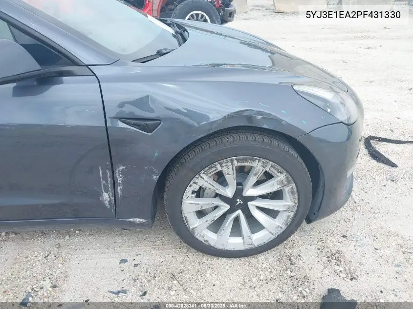 2023 Tesla Model 3 Rear-Wheel Drive VIN: 5YJ3E1EA2PF431330 Lot: 42628341