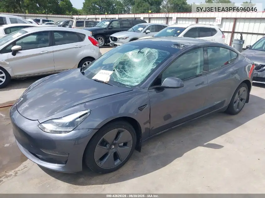 2023 Tesla Model 3 Rear-Wheel Drive VIN: 5YJ3E1EA3PF696046 Lot: 42629326