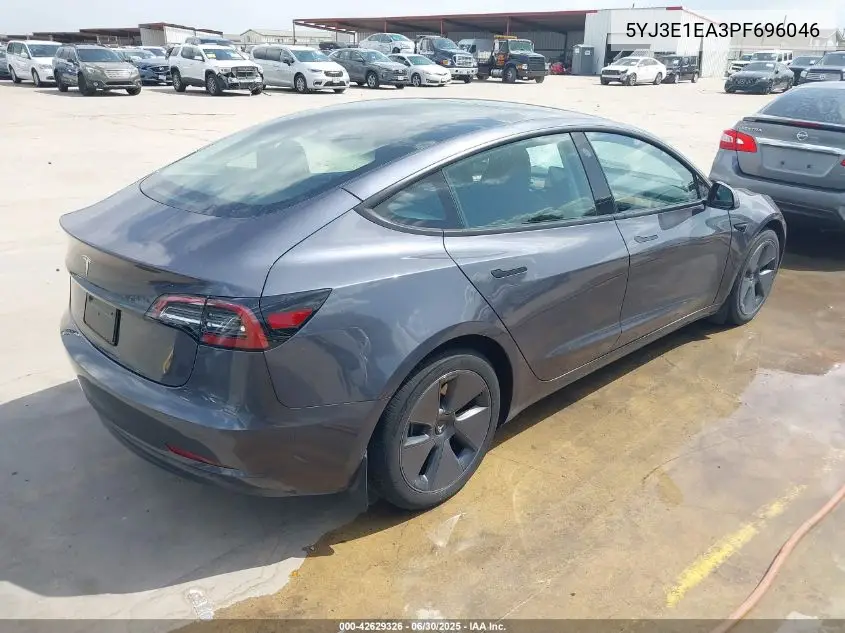 2023 Tesla Model 3 Rear-Wheel Drive VIN: 5YJ3E1EA3PF696046 Lot: 42629326