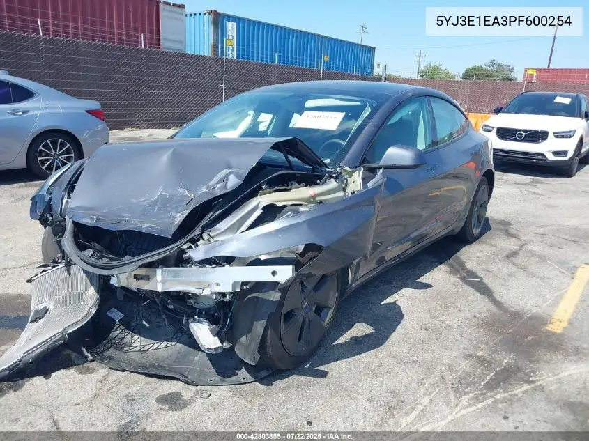 2023 Tesla Model 3 Rear-Wheel Drive VIN: 5YJ3E1EA3PF600254 Lot: 42803855