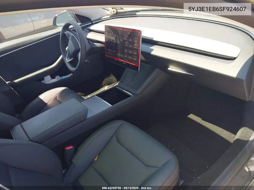 2025 Tesla Model 3 Long Range All-Wheel Drive VIN: 5YJ3E1EB6SF924607 Lot: 42255758