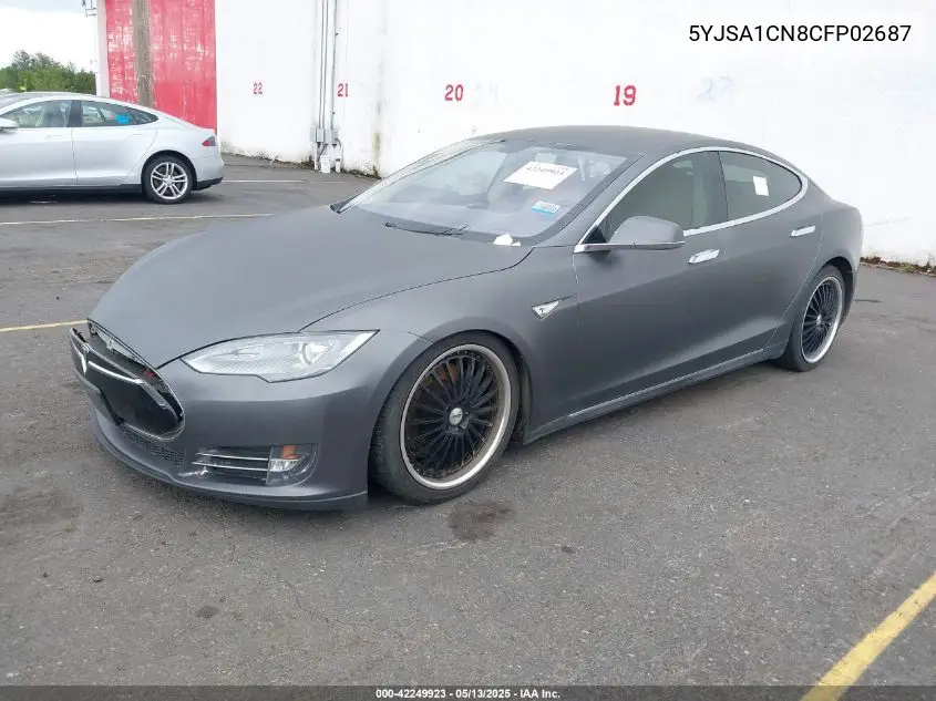2012 Tesla Model S Signature VIN: 5YJSA1CN8CFP02687 Lot: 42249923