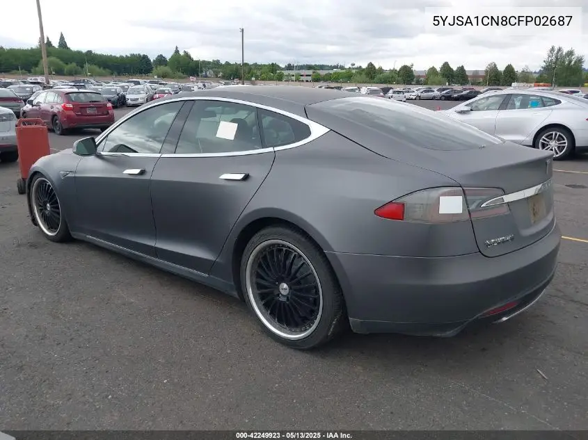 2012 Tesla Model S Signature VIN: 5YJSA1CN8CFP02687 Lot: 42249923