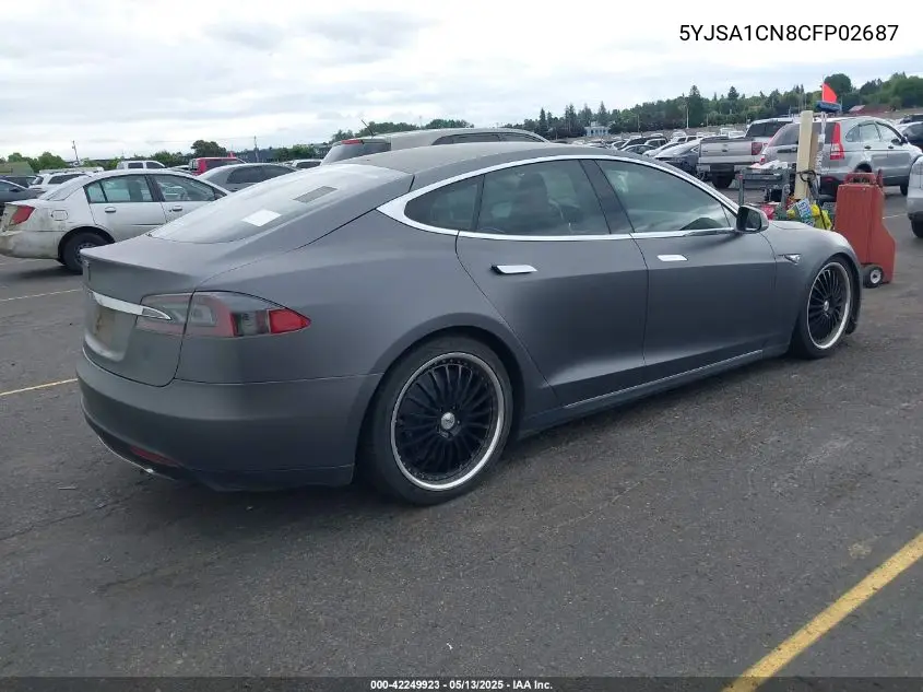 2012 Tesla Model S Signature VIN: 5YJSA1CN8CFP02687 Lot: 42249923