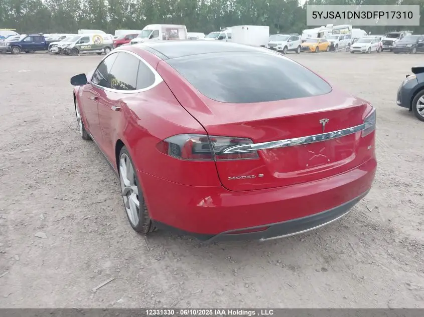 2013 Tesla Model S VIN: 5YJSA1DN3DFP17310 Lot: 12331330