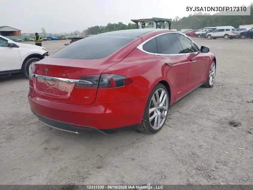 2013 Tesla Model S VIN: 5YJSA1DN3DFP17310 Lot: 12331330