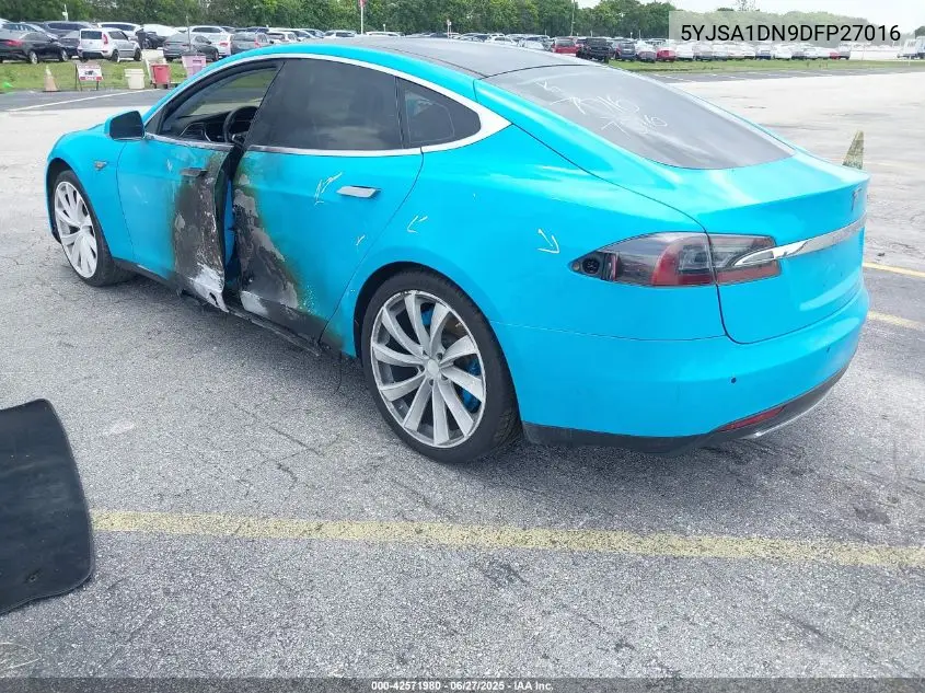 2013 Tesla Model S VIN: 5YJSA1DN9DFP27016 Lot: 42571980
