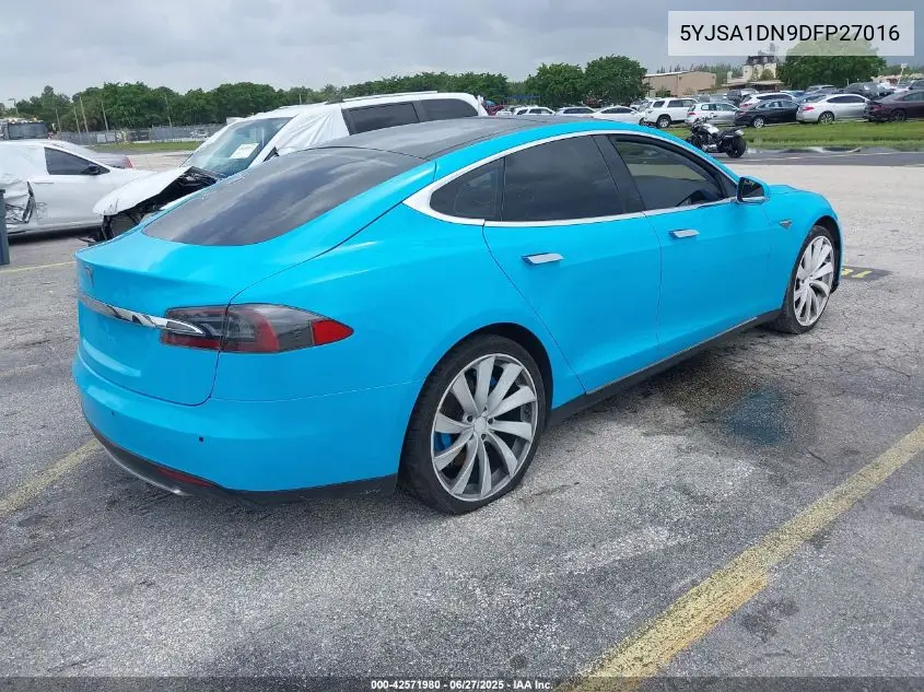 2013 Tesla Model S VIN: 5YJSA1DN9DFP27016 Lot: 42571980