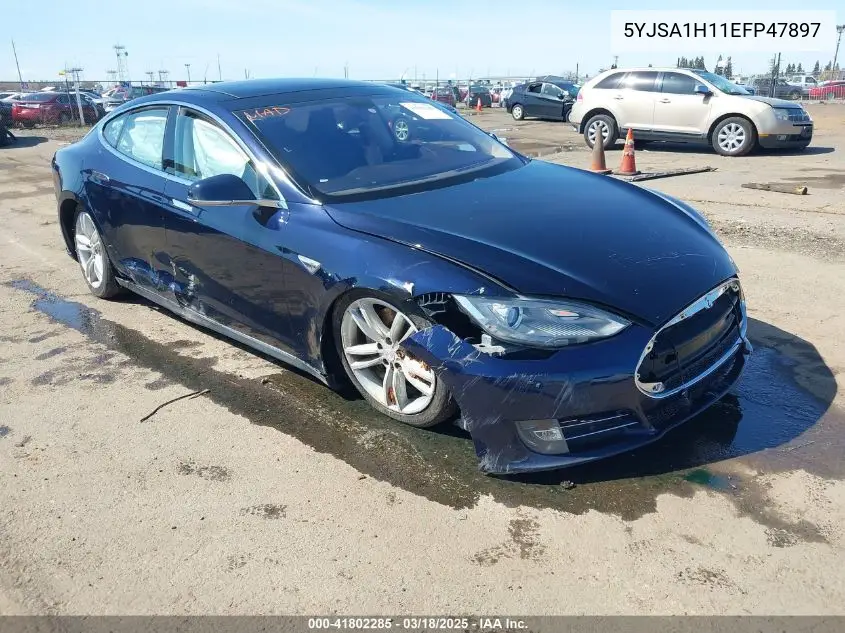 2014 Tesla Model S P85 VIN: 5YJSA1H11EFP47897 Lot: 41802285