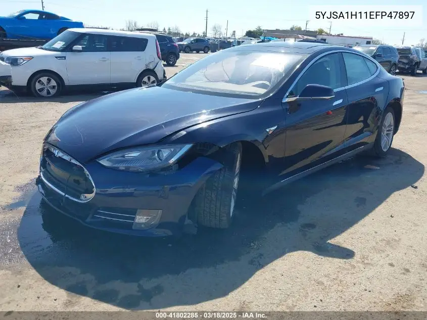 2014 Tesla Model S P85 VIN: 5YJSA1H11EFP47897 Lot: 41802285