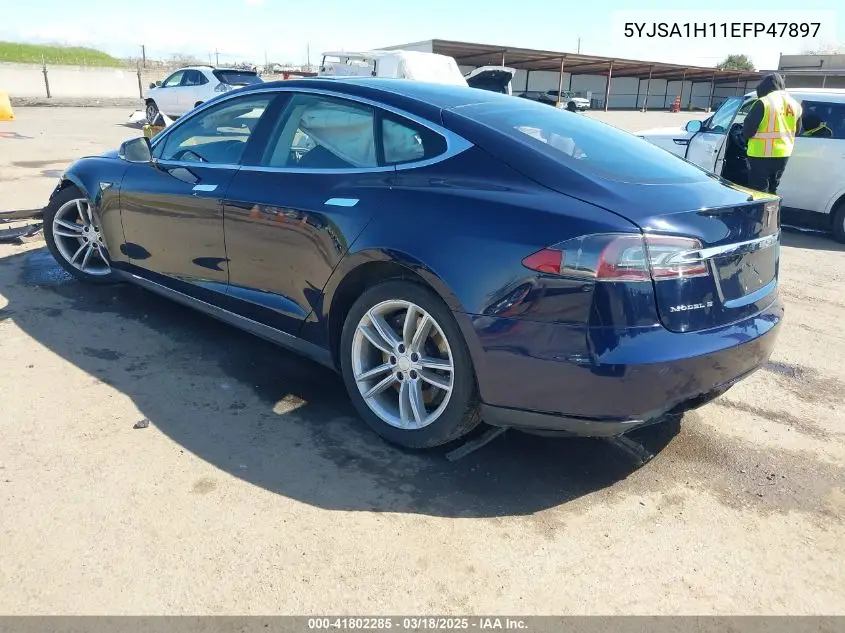 2014 Tesla Model S P85 VIN: 5YJSA1H11EFP47897 Lot: 41802285