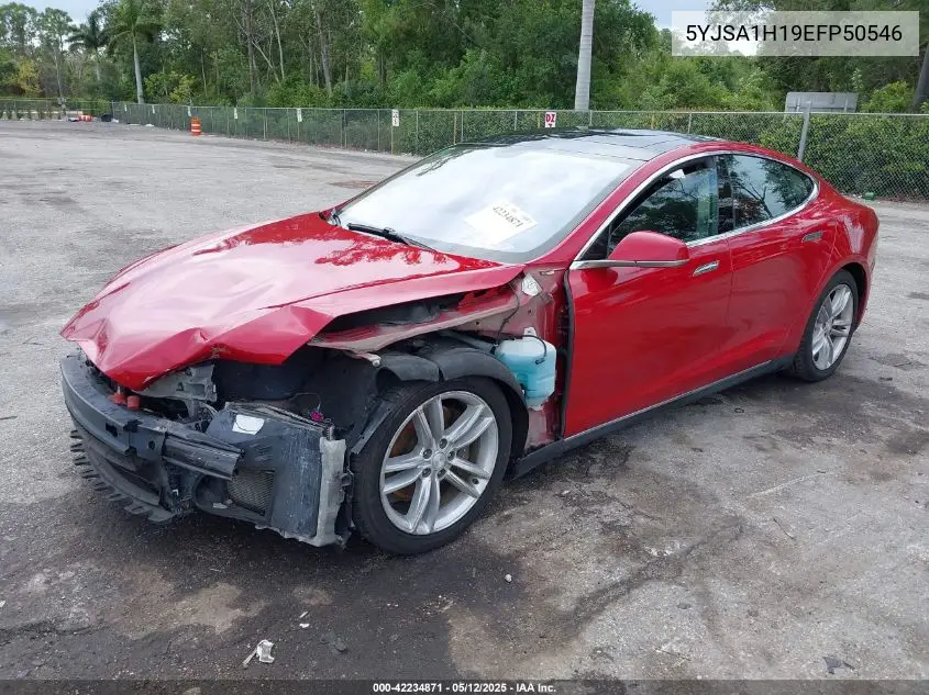 2014 Tesla Model S P85 VIN: 5YJSA1H19EFP50546 Lot: 42234871
